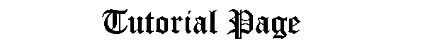 tutorial page